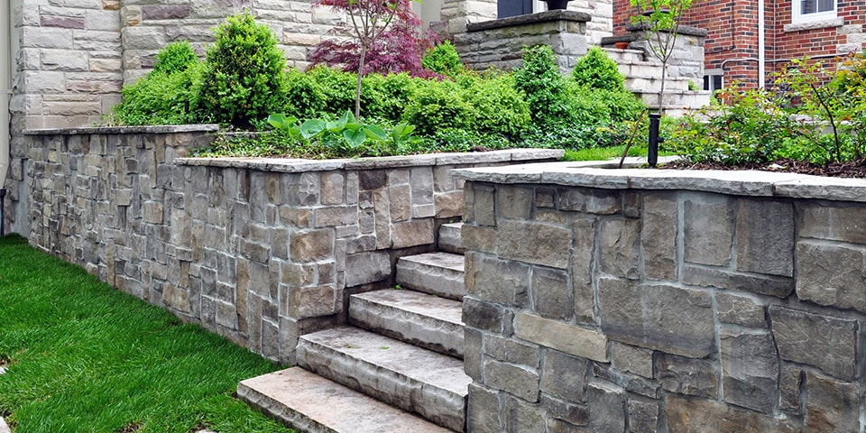 Retaining Wall Installation in Westhartford project 1